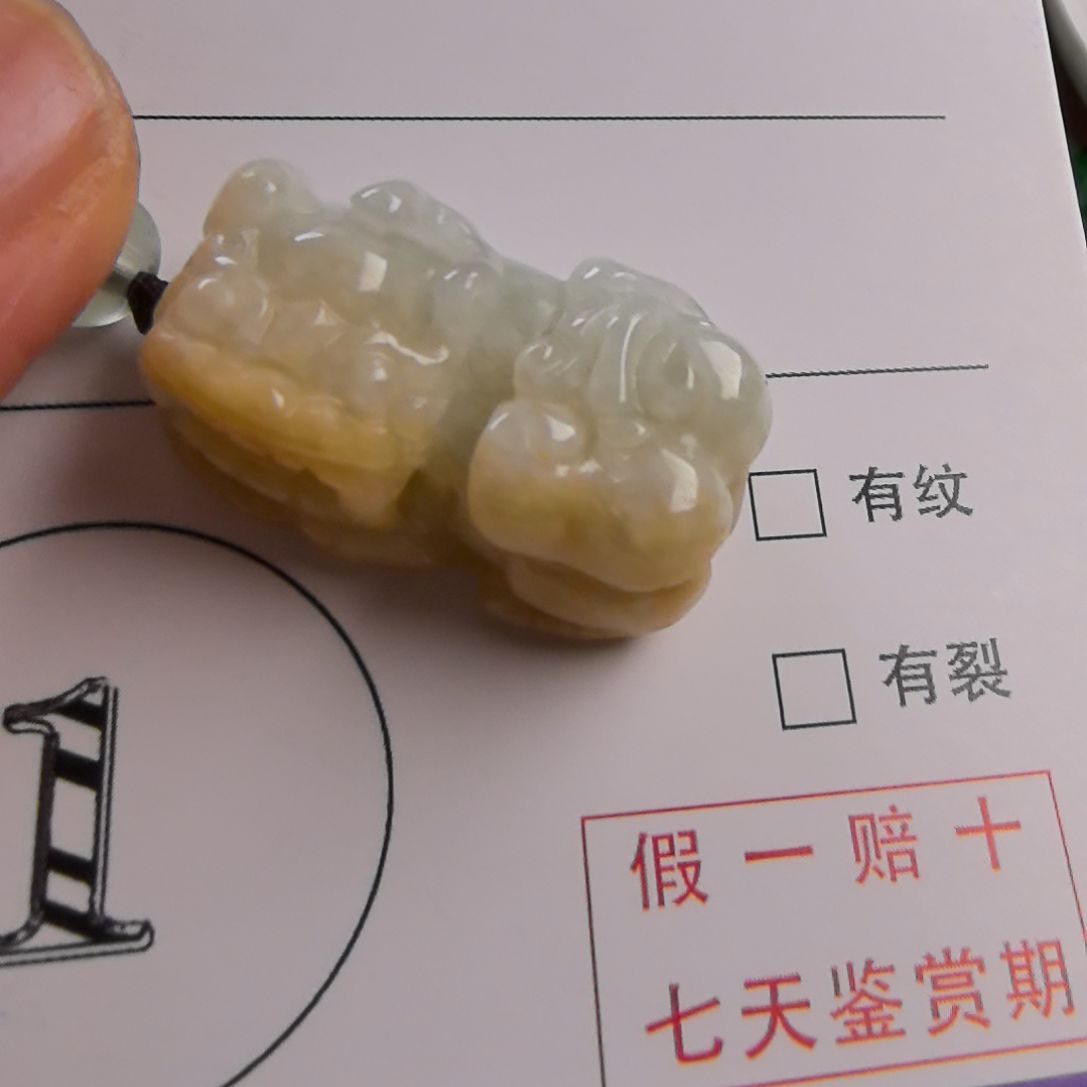 翡翠颈饰未镶嵌貔貅吊坠