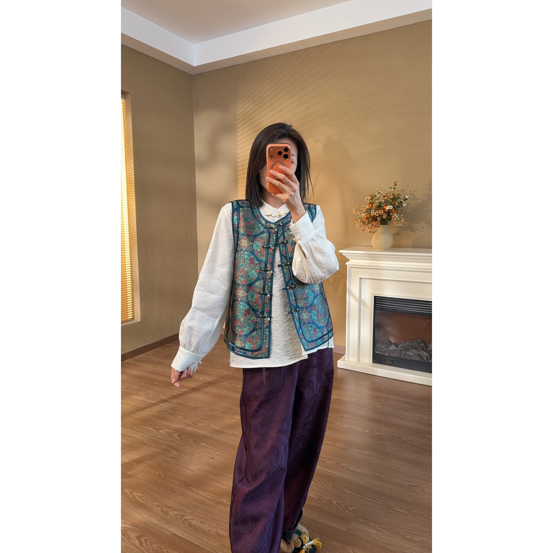 [大季原创]W264春季新中式新款女士国风马夹外套时尚洋气