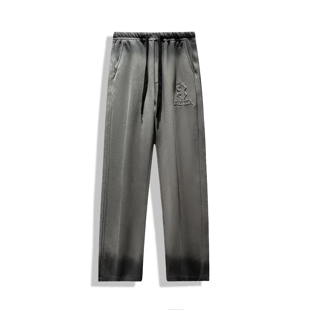 SP-D163-早秋季新款水洗做旧钢印直筒休闲长裤