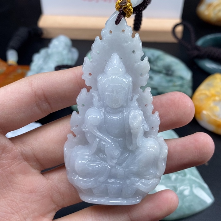 翡翠未镶嵌颈饰天然保真a货翡翠