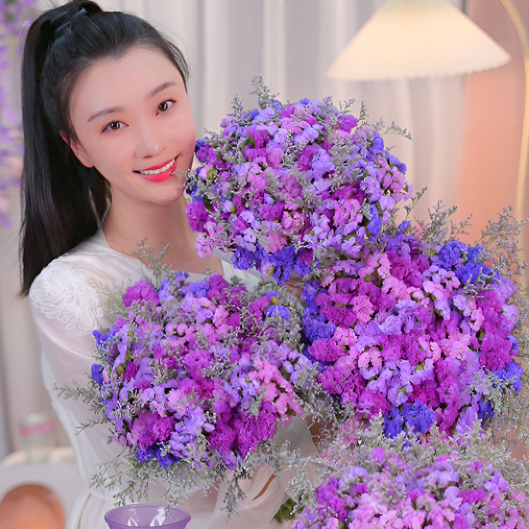 云南昆明直发勿忘我干花花束鲜花真插花卉礼物花卉