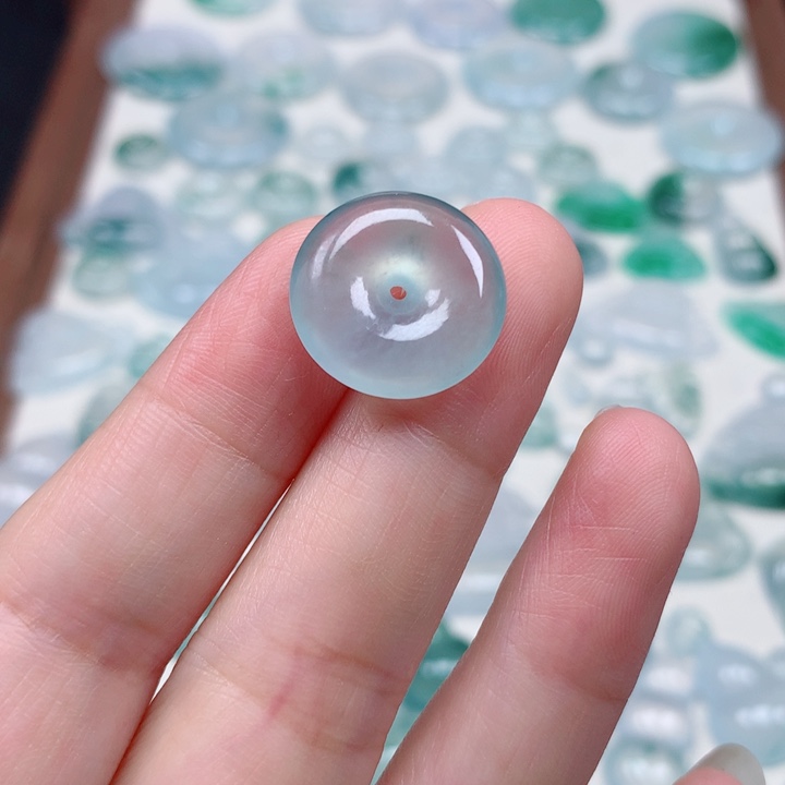 翡翠未镶嵌颈饰冰种小平安扣