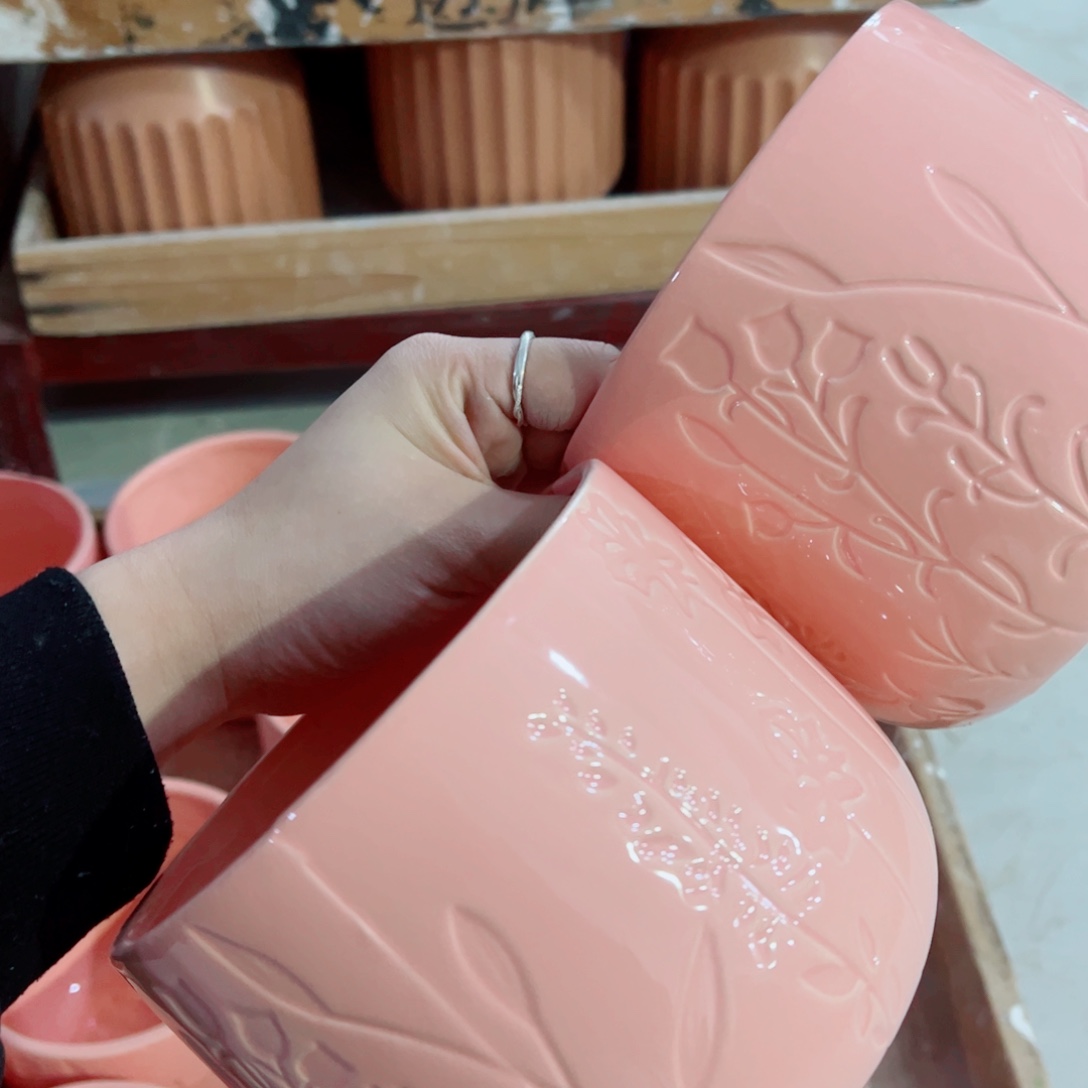 有孔，陶瓷花盆满10米包邮发货