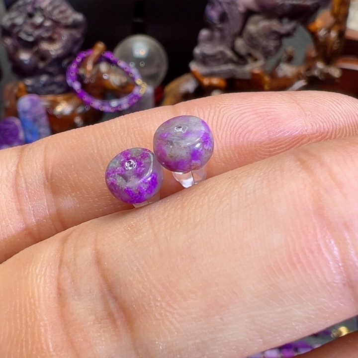 苏纪石（舒俱来）耳钉未镶嵌