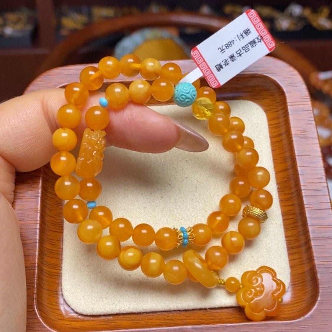 【闪购商品】蜜蜡手链未镶嵌手串