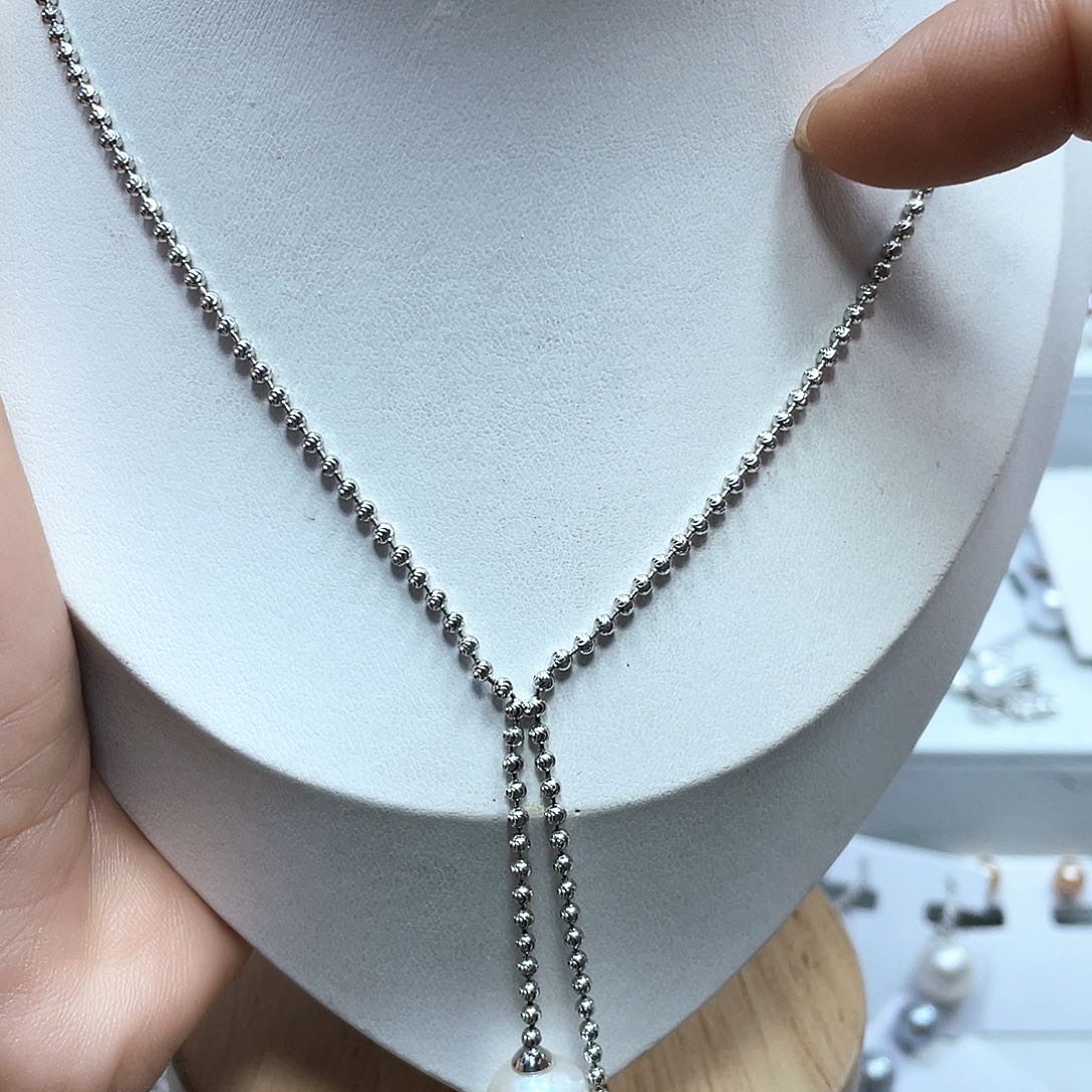 淡水珍珠银S925镶嵌颈饰