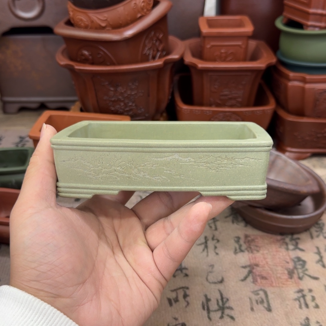 紫砂花盆宜兴紫砂正品13x7.5x2.5