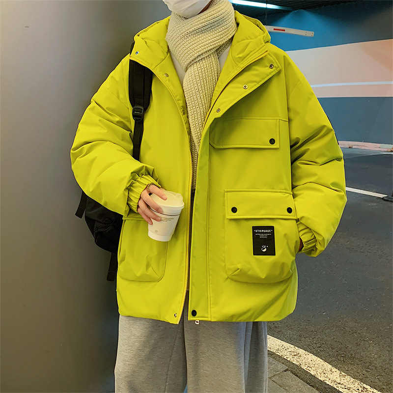 羽绒服男士连帽外套冬季新品青年学生加厚外套潮牌帅气保暖