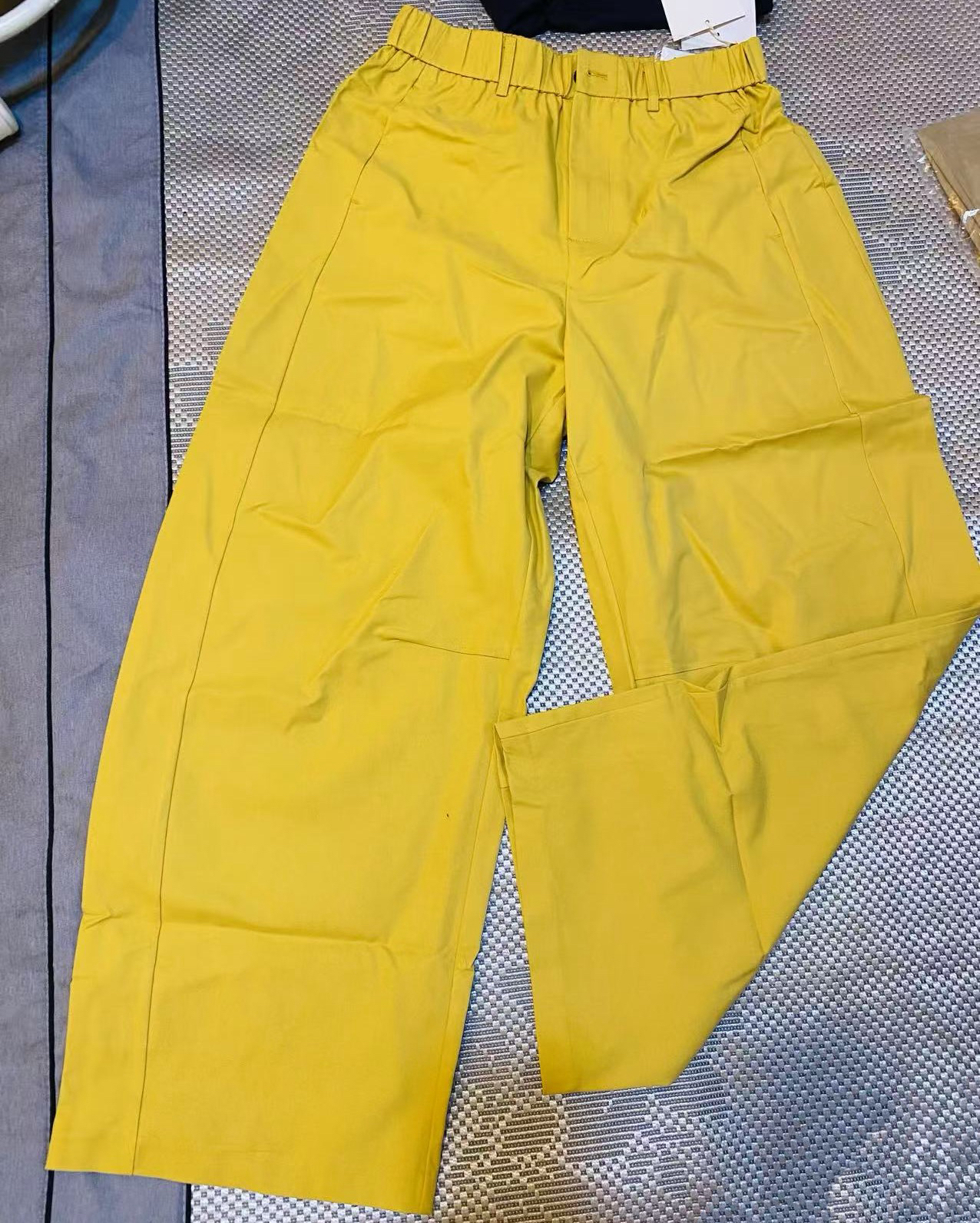 【特价不支持退换】韩系小清新松紧腰阔腿微弯刀裤潮流时尚女休闲裤