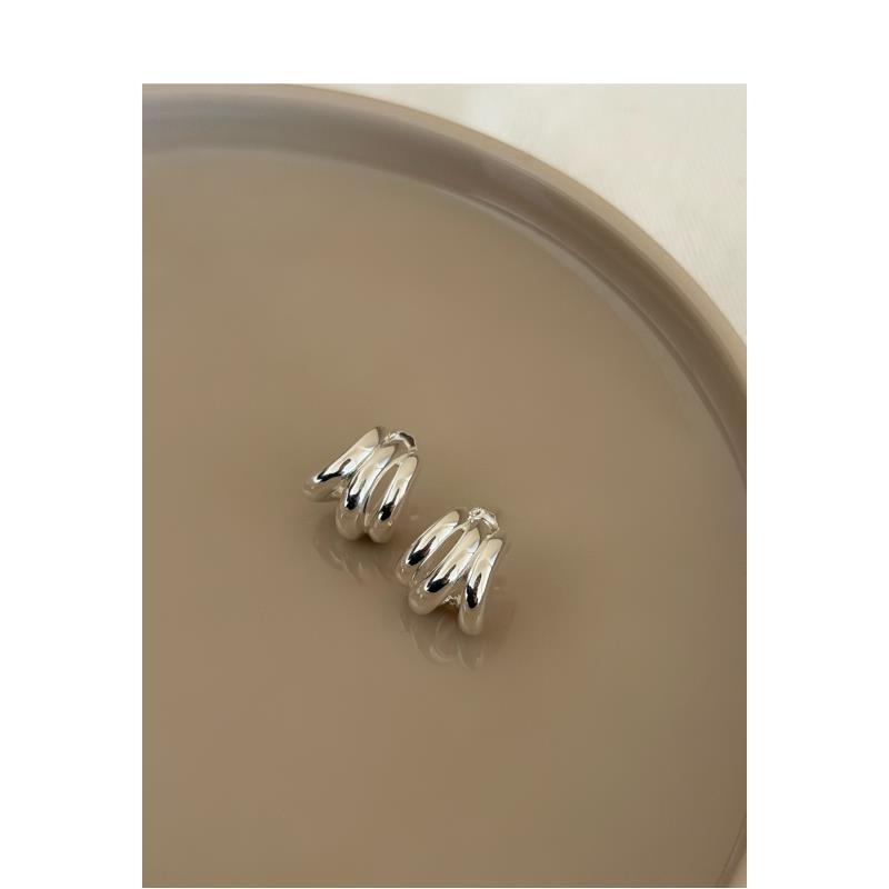 925银耳饰 【贝壳 耳钉】 冷淡气质 简约百搭 个性极简E035
