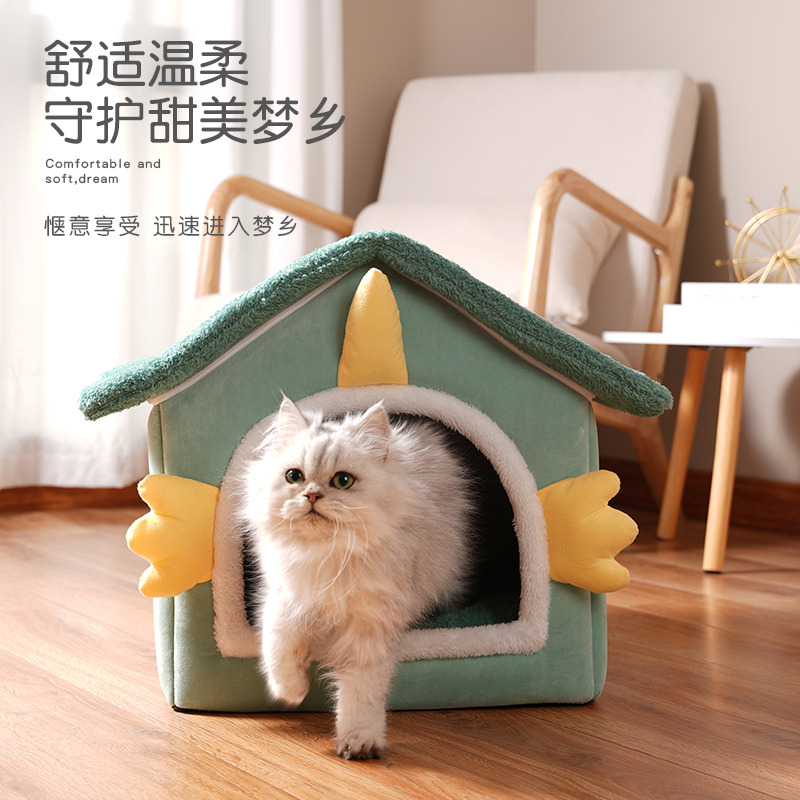 冬季保暖封闭式超大猫屋四季通用猫咪宠物过冬必备睡觉窝耐咬窝