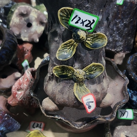 红陶粗陶花盆手工