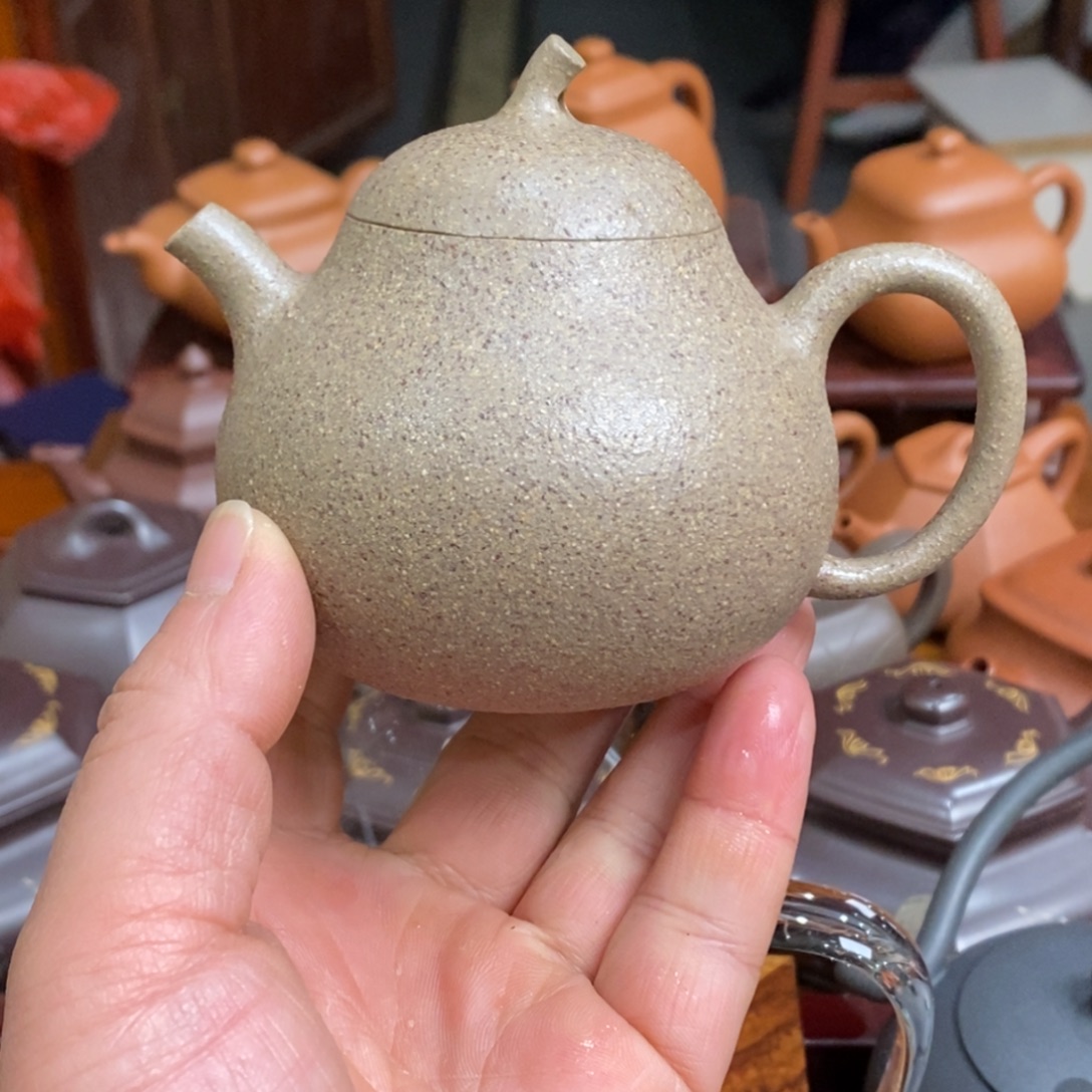 紫砂茶壶紫砂壶青降坡茄瓜