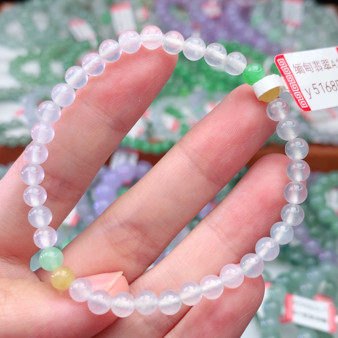 翡翠手链未镶嵌翡翠5mm