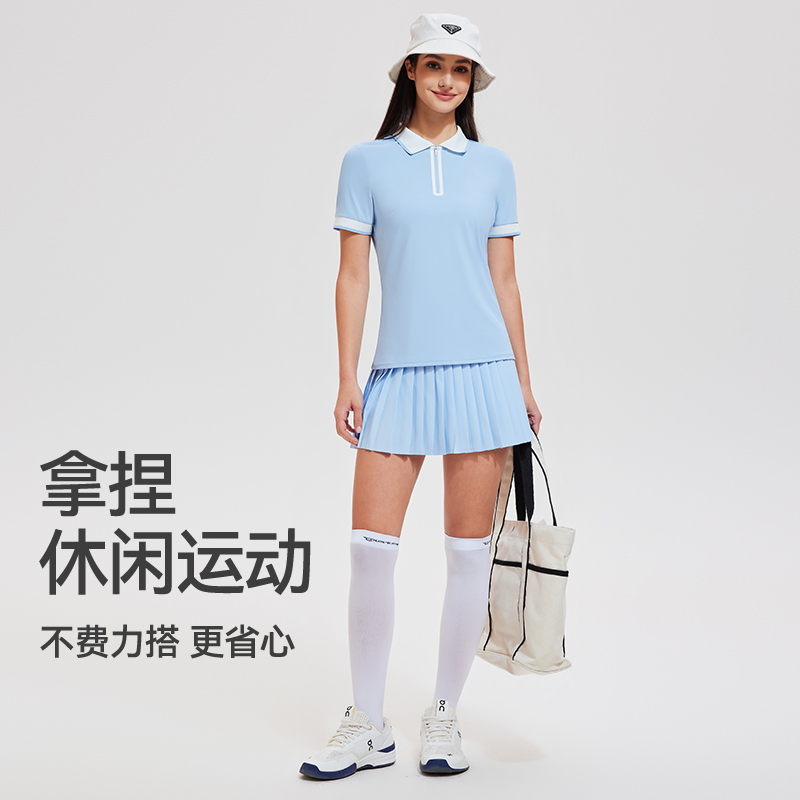 【科里芙新款套装】高尔夫球服显瘦透气健身跑步短袖polo衫网球裙
