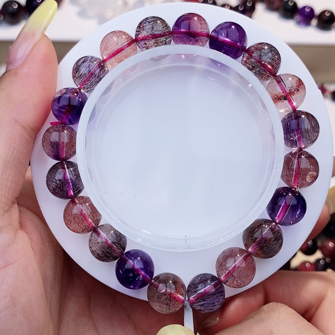 手链水晶未镶嵌黑加仑超七9+