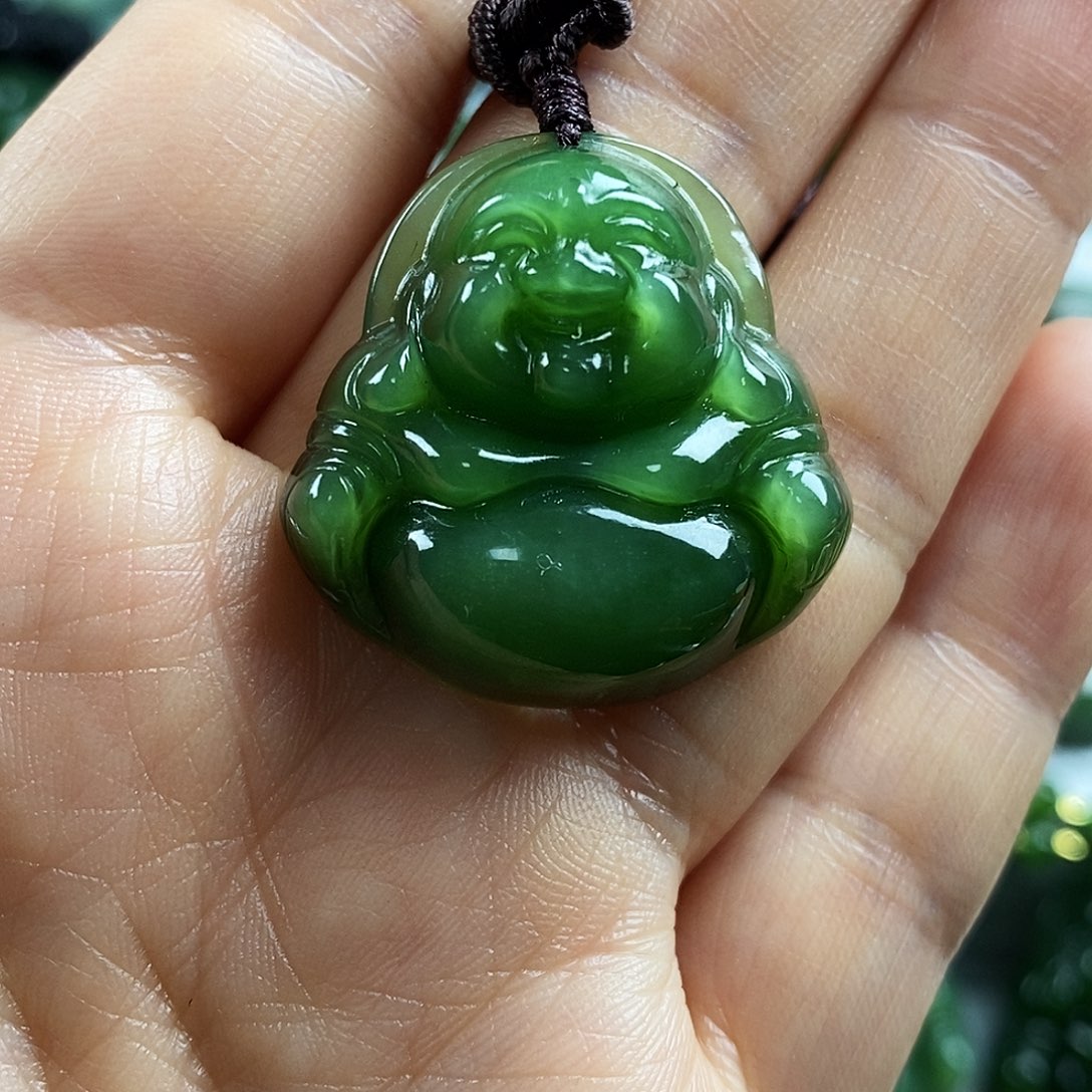 和田玉（碧玉）未镶嵌颈饰30mm