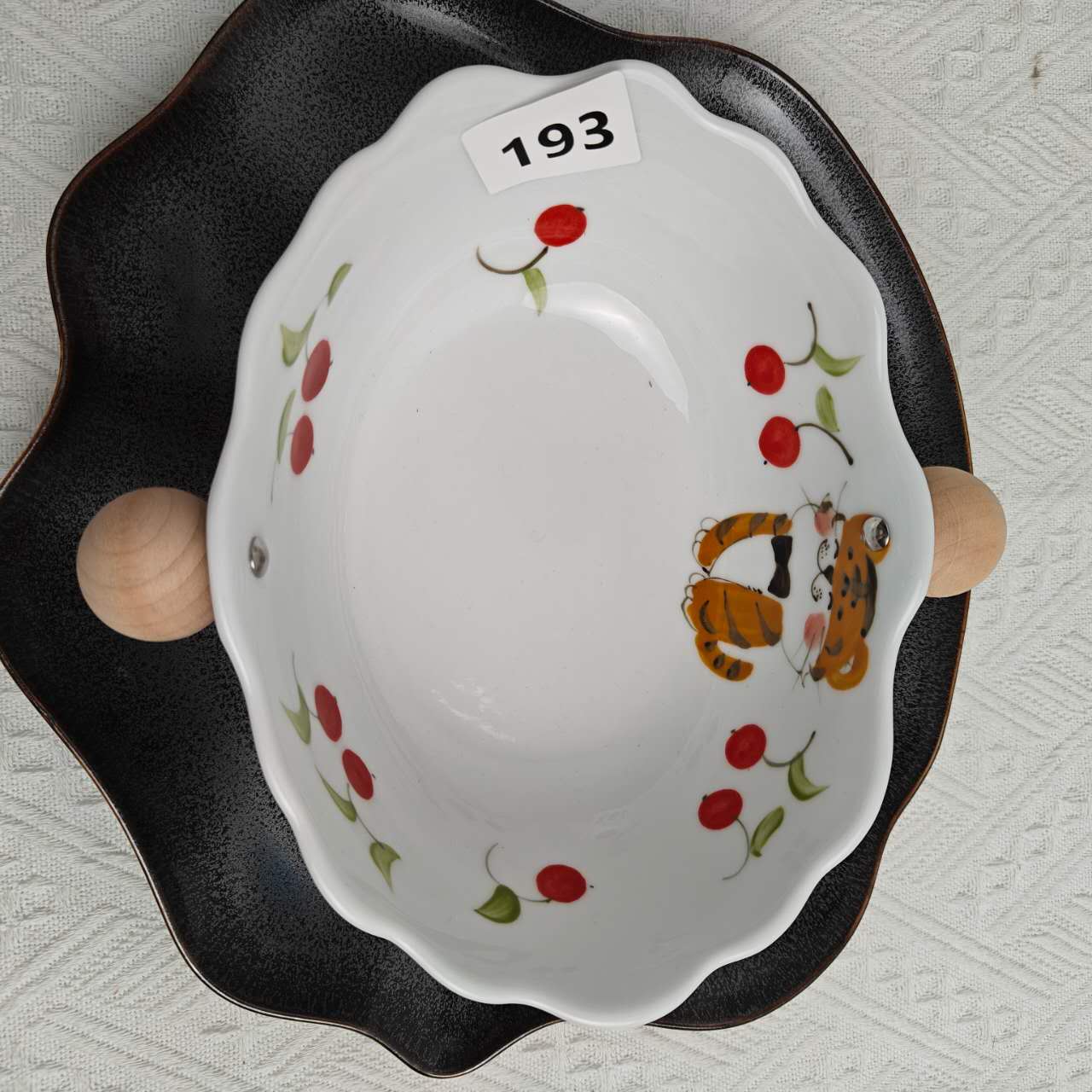 景德镇手绘釉中彩（食品级）水果篮193