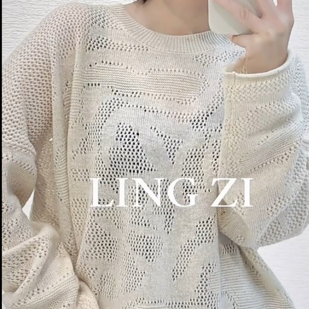 LINGZI/领姿圆领法式绵羊毛衣711733