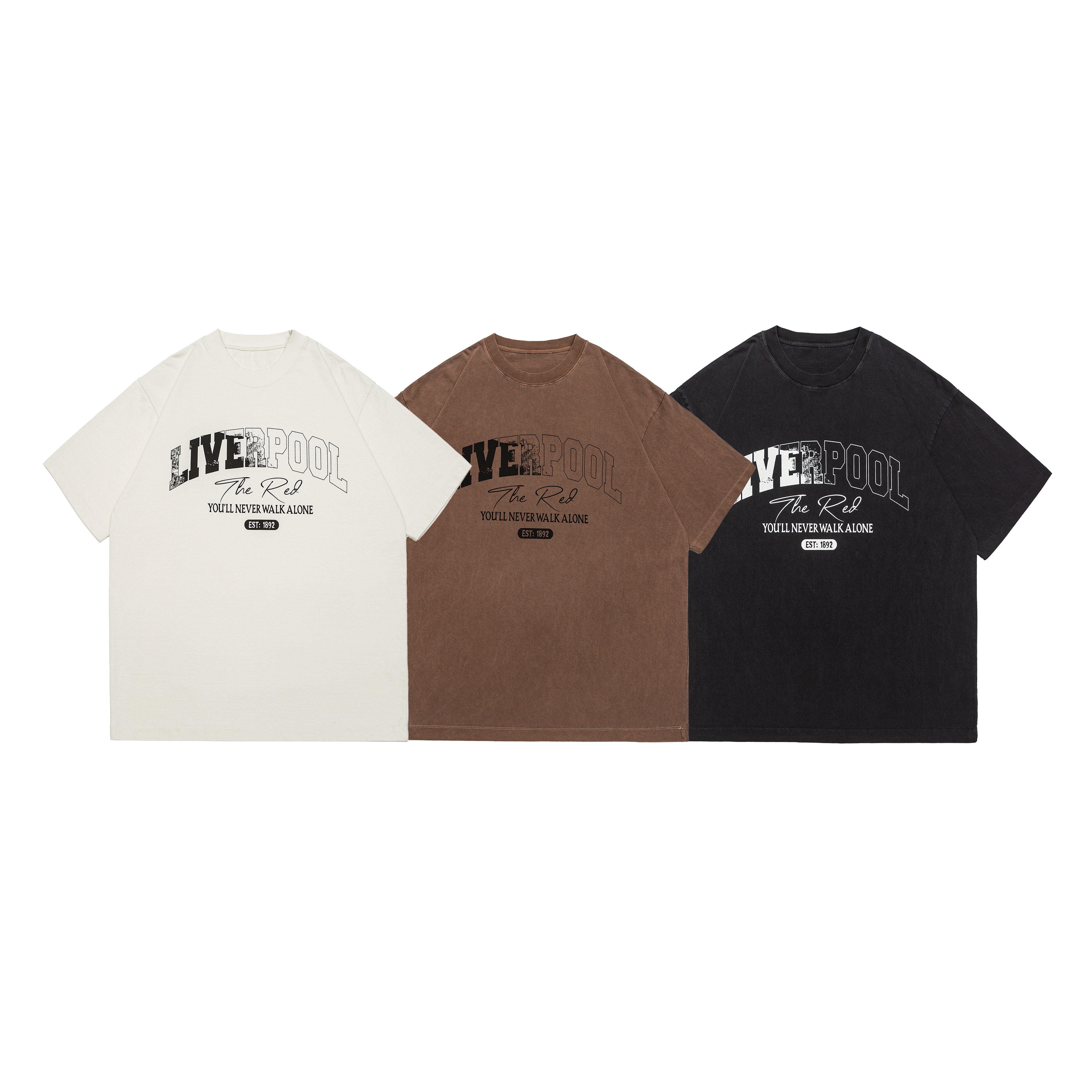 PANGB夏季新款大码纯棉圆领宽松型字母印花设计短袖显瘦透气T恤