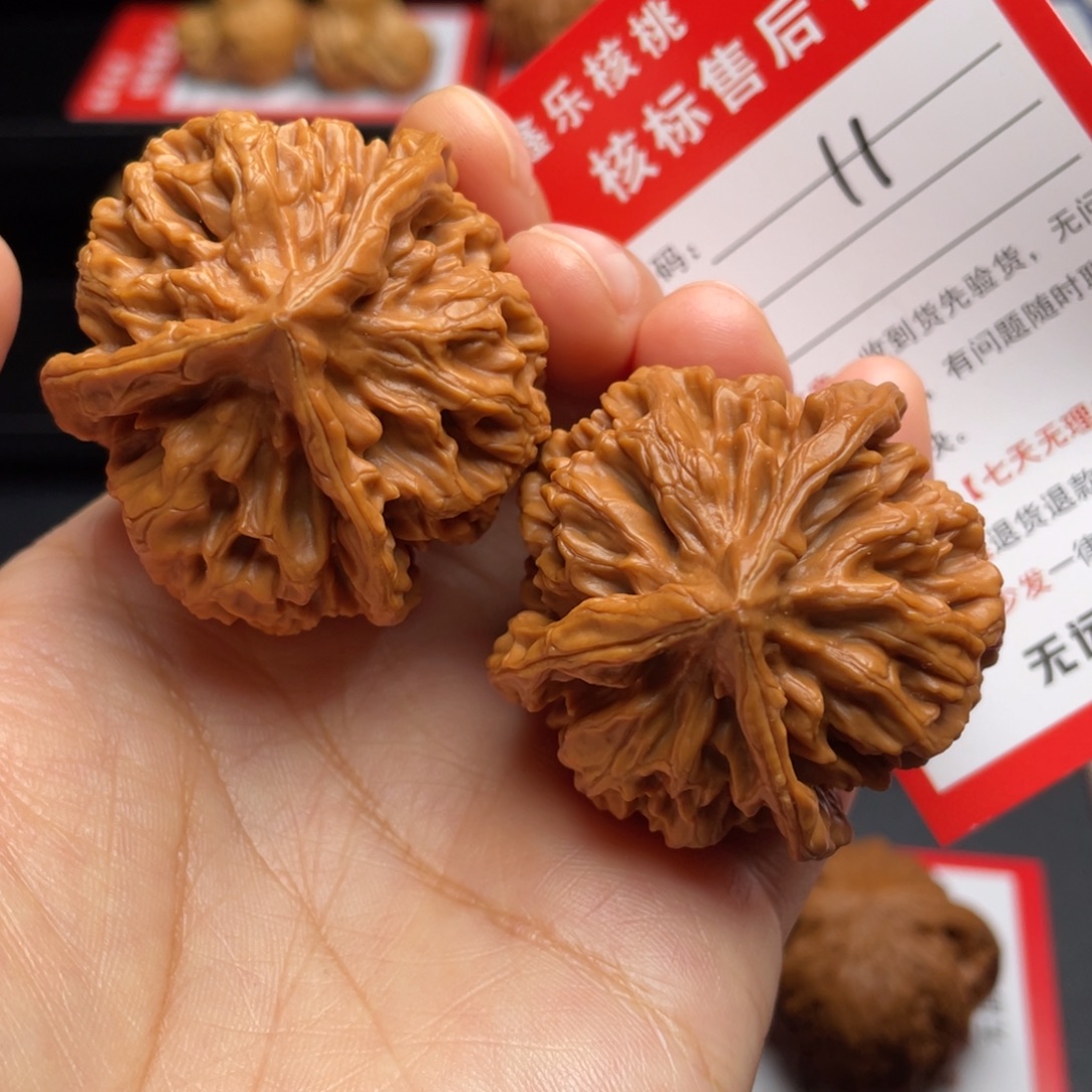 文玩核桃把件三棱43尺