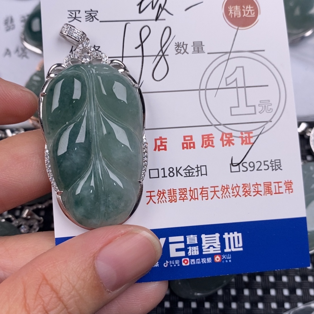 *****翡翠银S925镶嵌颈饰