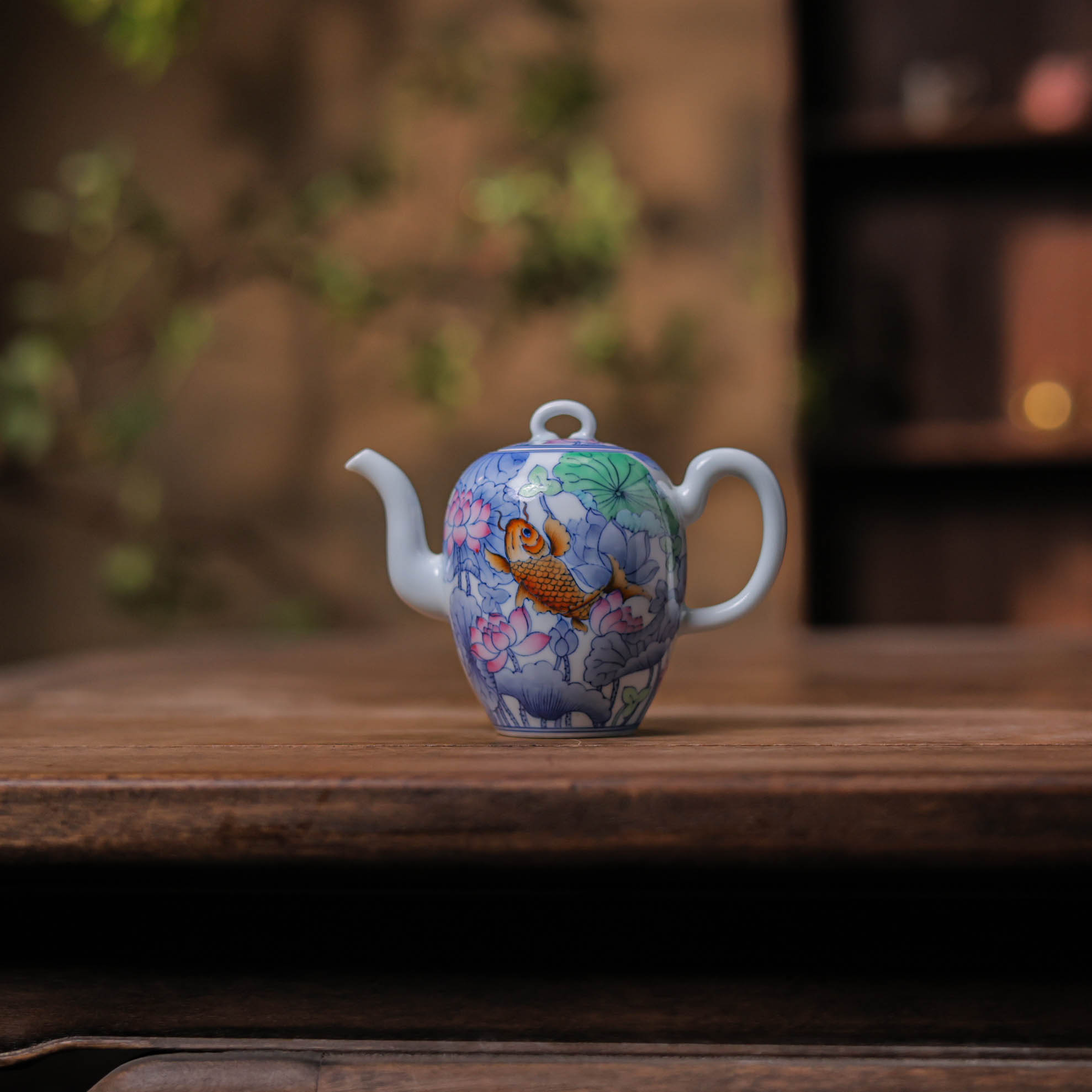 【叁山】 荷花-卓君-锦鲤壶（卓君S0162）