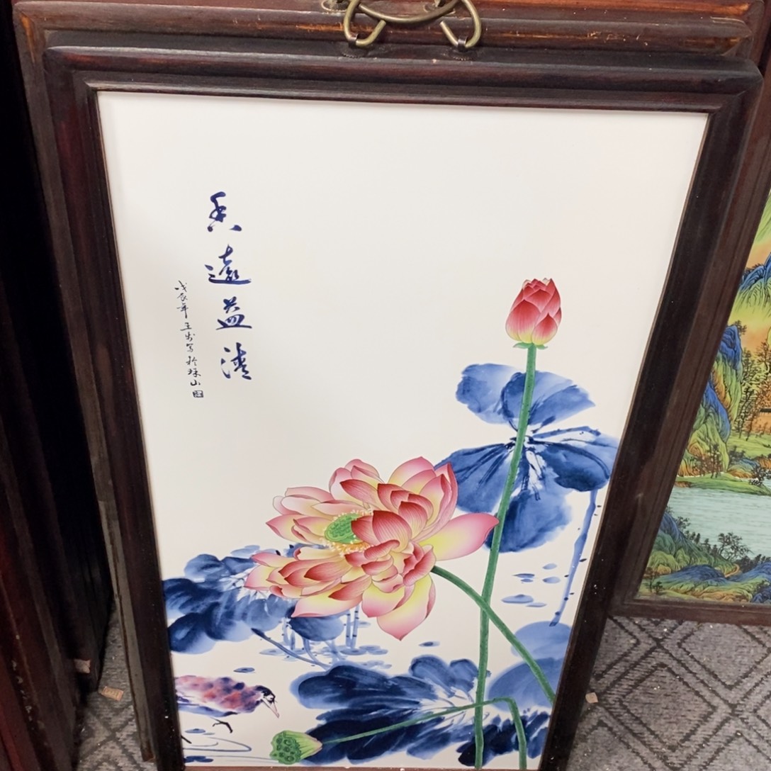 瓷86*46*1景德镇瓷板画柴窑烧制