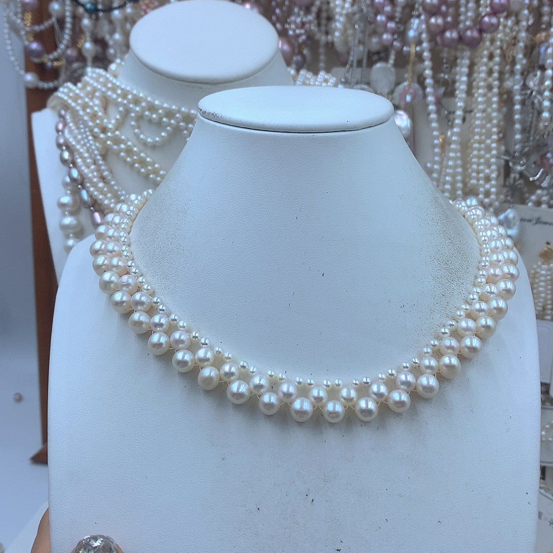 宝***贝淡水珍珠银S925镶嵌耳饰