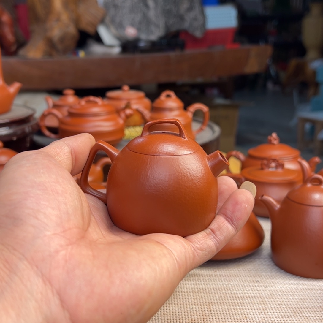 紫砂壶深**扬微瑕全手工制作几何秦权