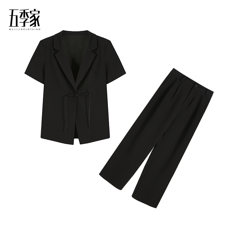 橘子-五季家时髦两西装显瘦裤子两件套ZL33670