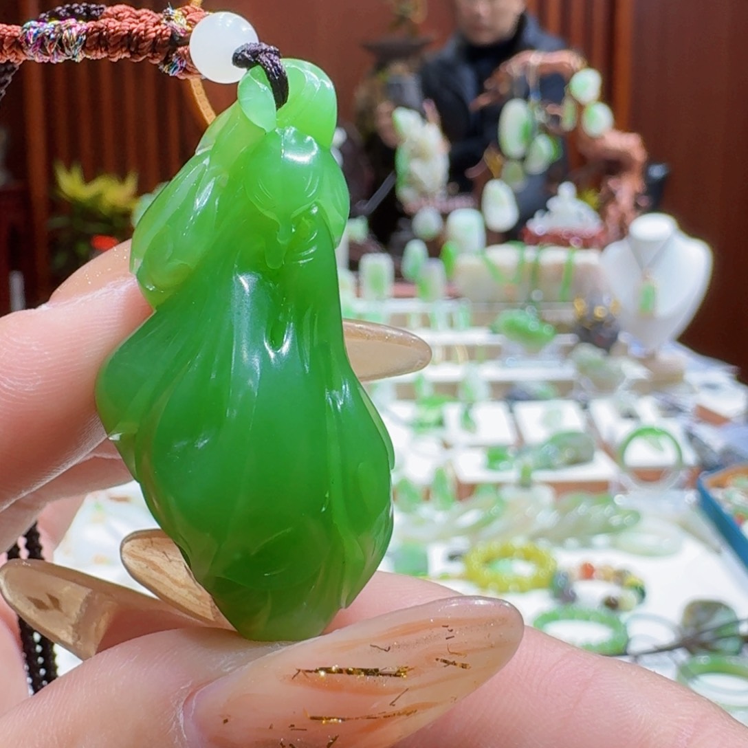 和田玉（碧玉）玉兰未镶嵌