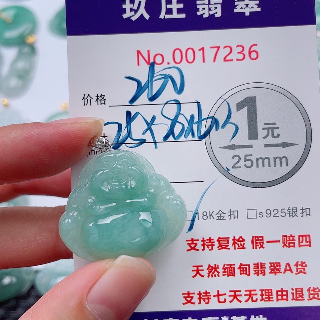 翡翠未镶嵌吊坠(不含链)