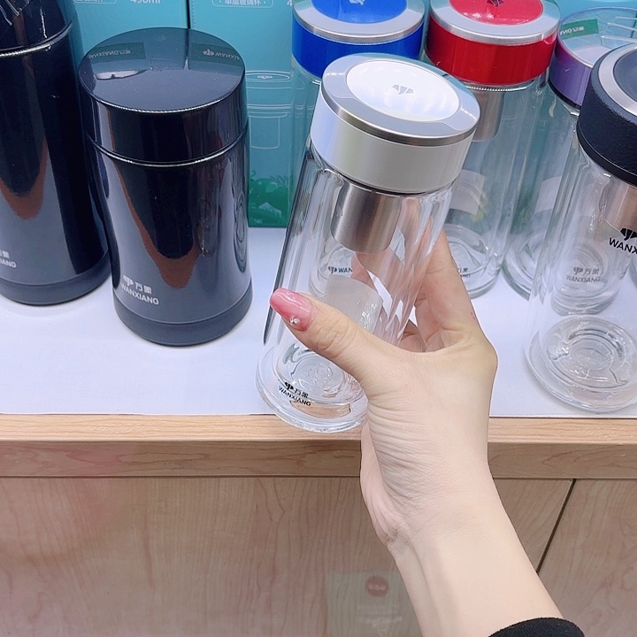 白***白万象品牌双层玻璃杯V193-255白