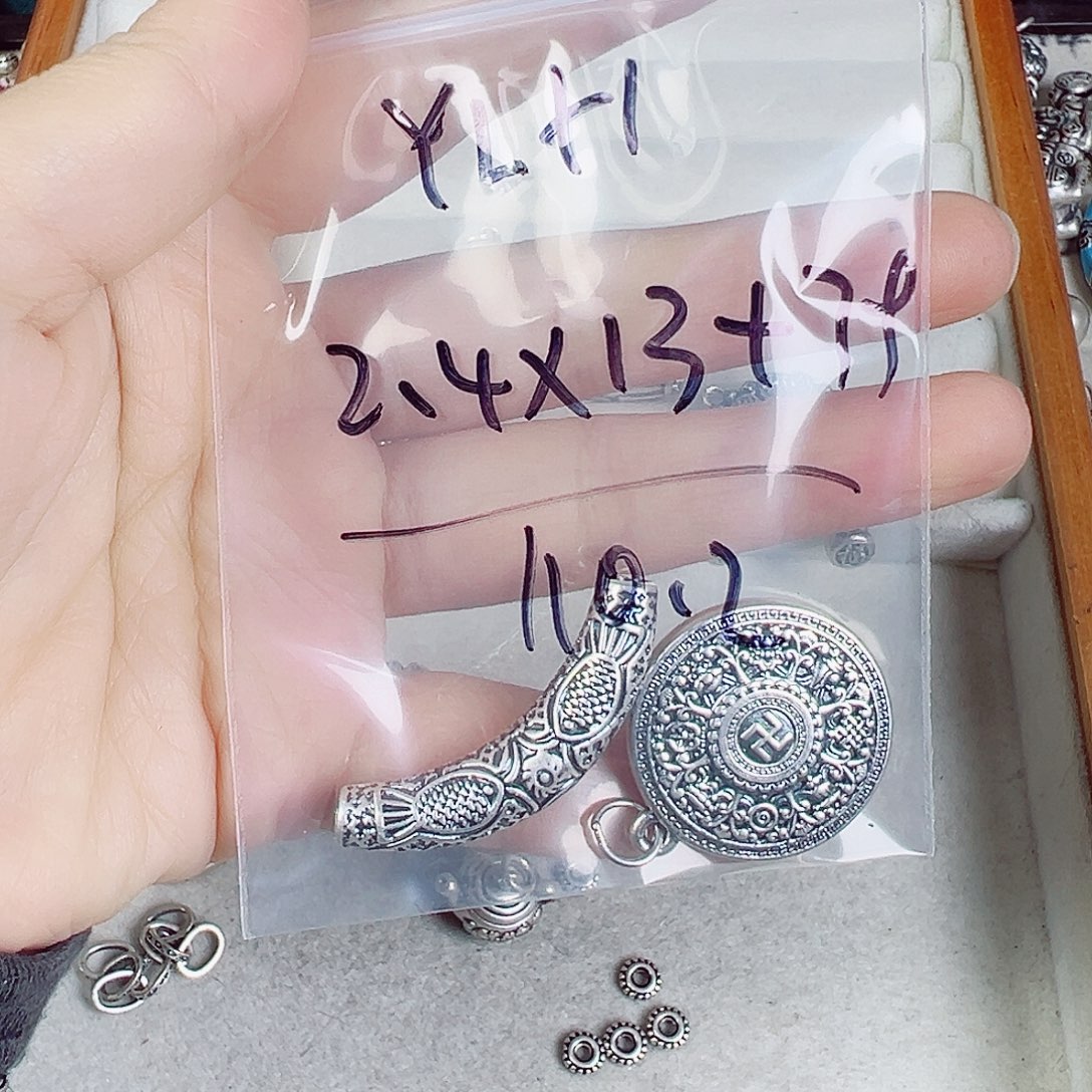 珐琅足银足银配件