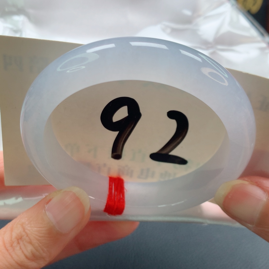 未镶嵌手镯翡翠正圈冰胶粉白月光