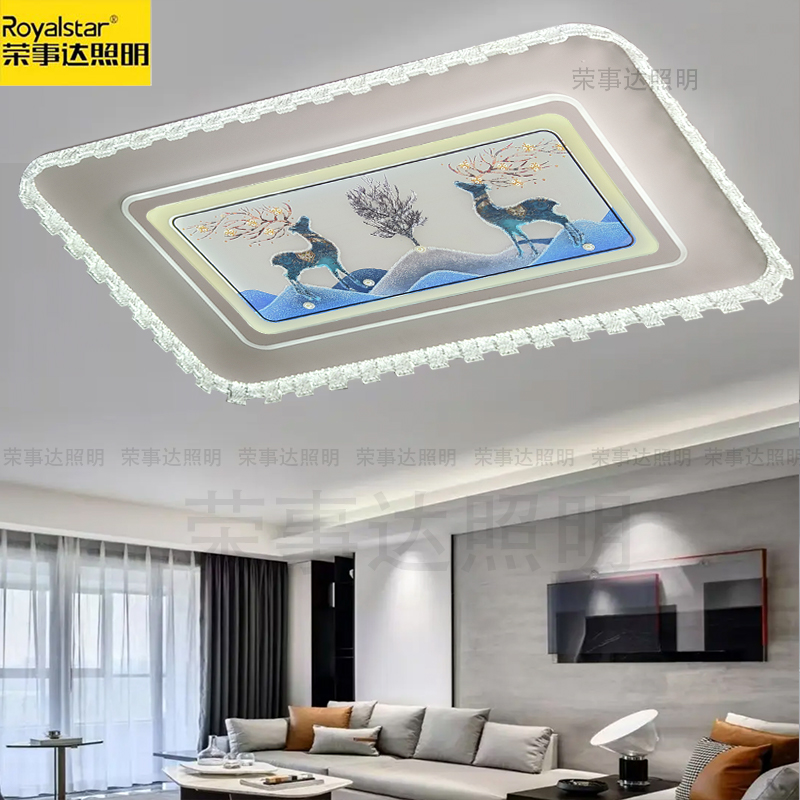 荣事达品牌新款【新梅花鹿】大客厅灯超亮轻奢LED吸顶灯客厅灯具