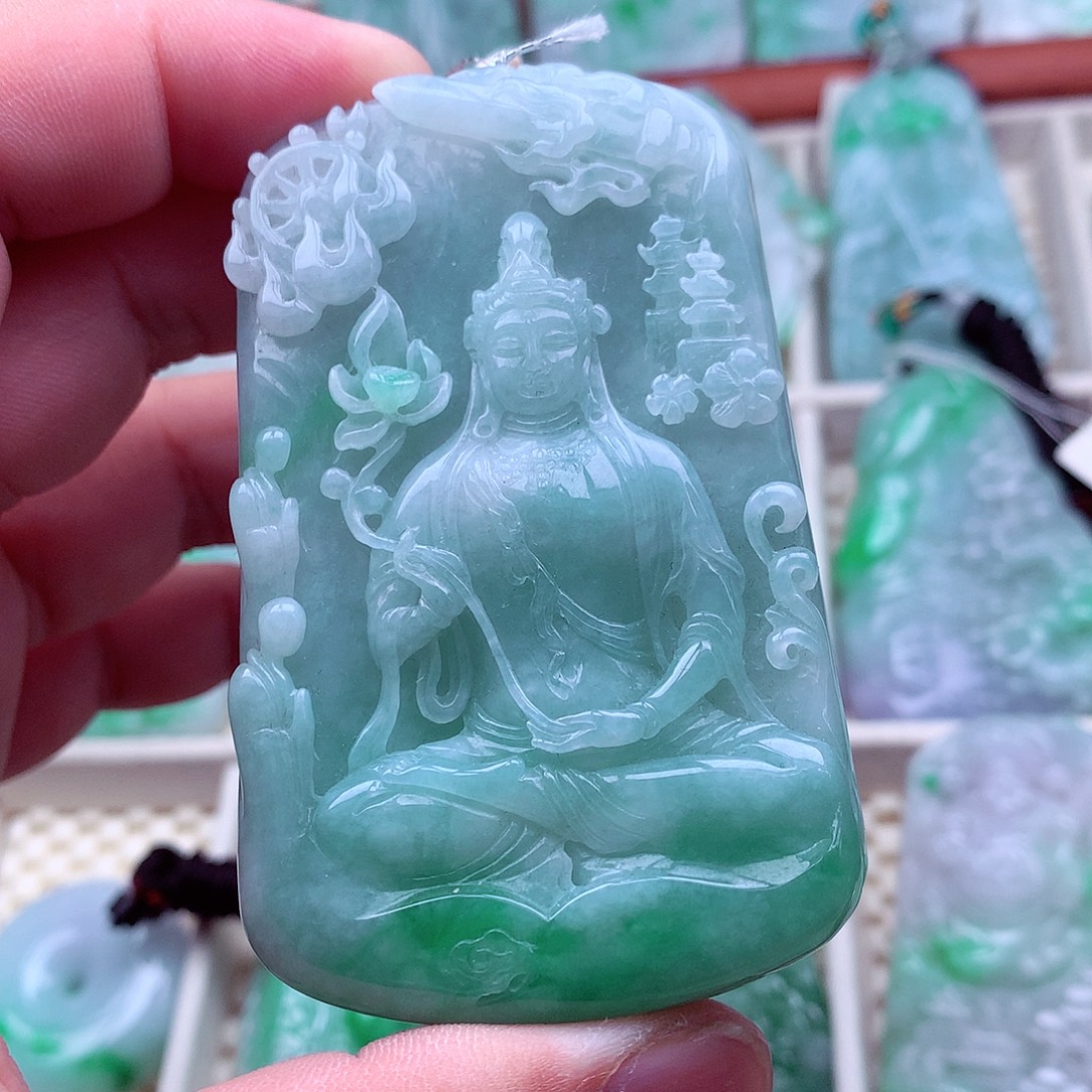 翡翠未镶嵌吊坠(不含链)