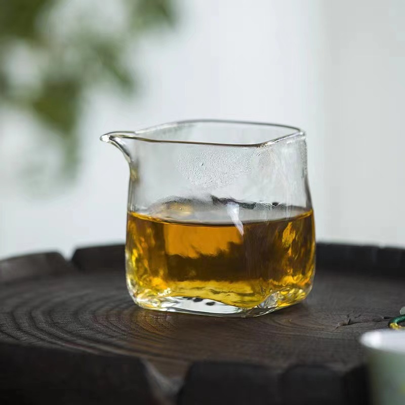 耐热玻璃四方公道杯透明茶海分茶器创意方形匀杯家用功夫茶具茶道