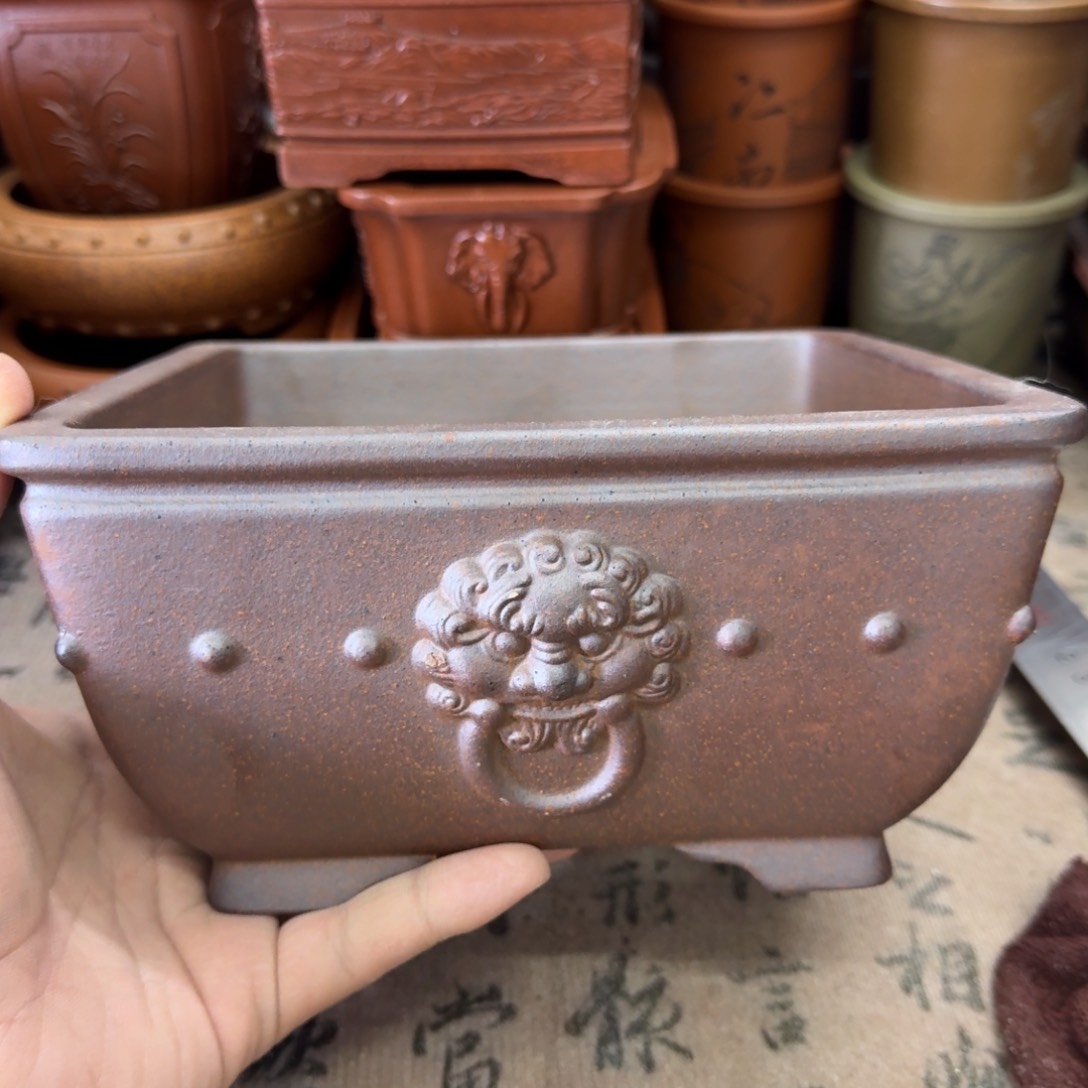 紫砂花盆宜兴紫砂正品花盆18x8.5