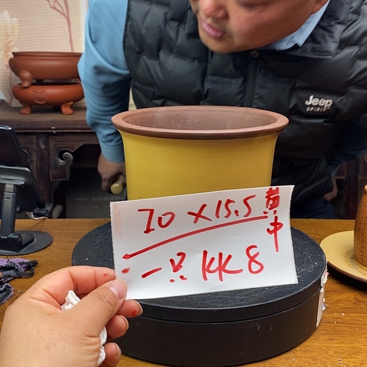 紫砂花盆货号一只KK8