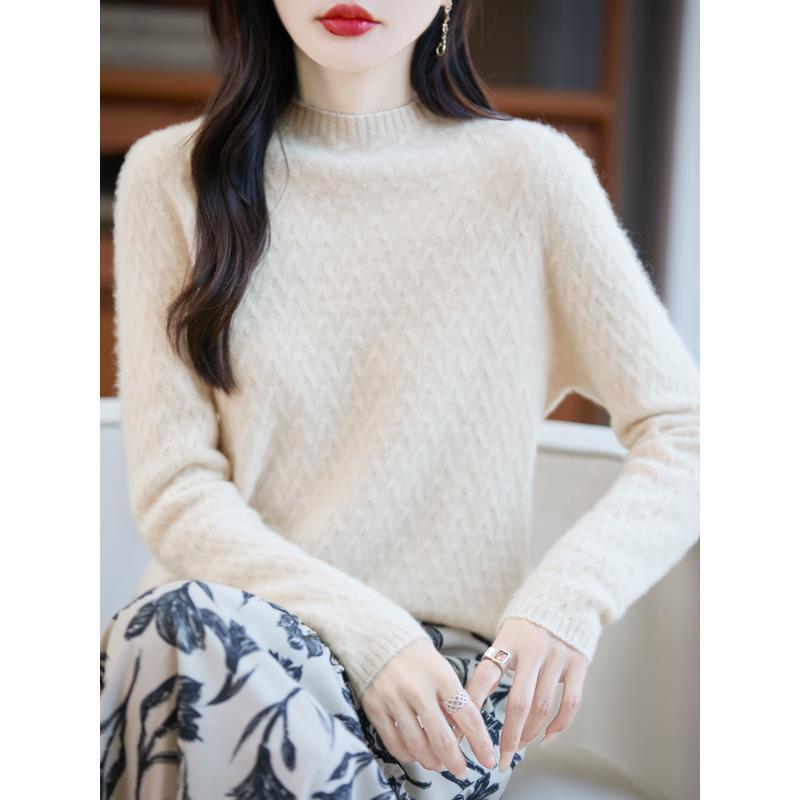秋季上新羊毛女士麦穗设计感羊毛上衣NJR2105