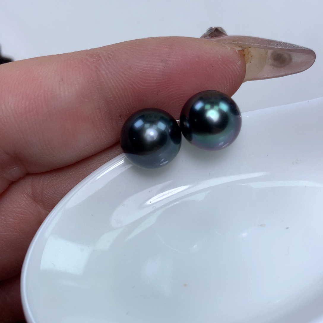 海水珍珠耳饰银S925镶嵌
