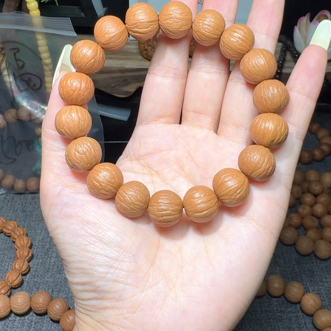 原皮原色原生态聚宝盆手串 14+