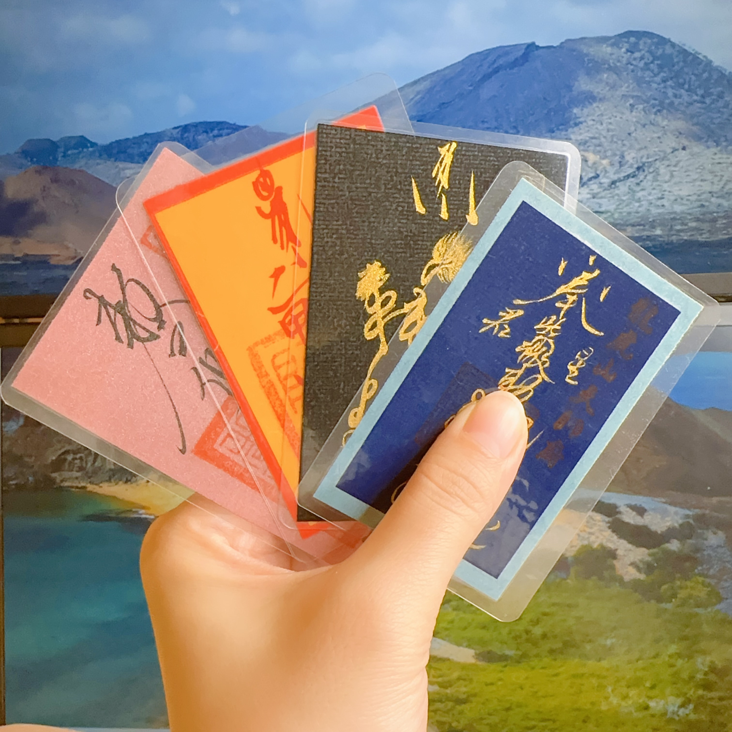 老师手绘手机背面放置符卡卡片多功能贴纸 T011