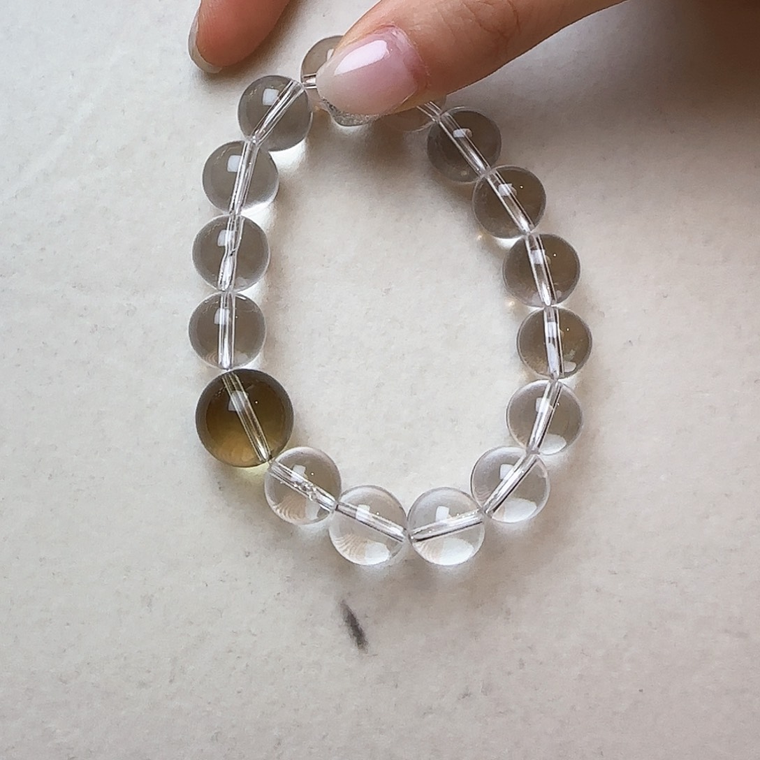 水晶手链未镶嵌月***姐大气