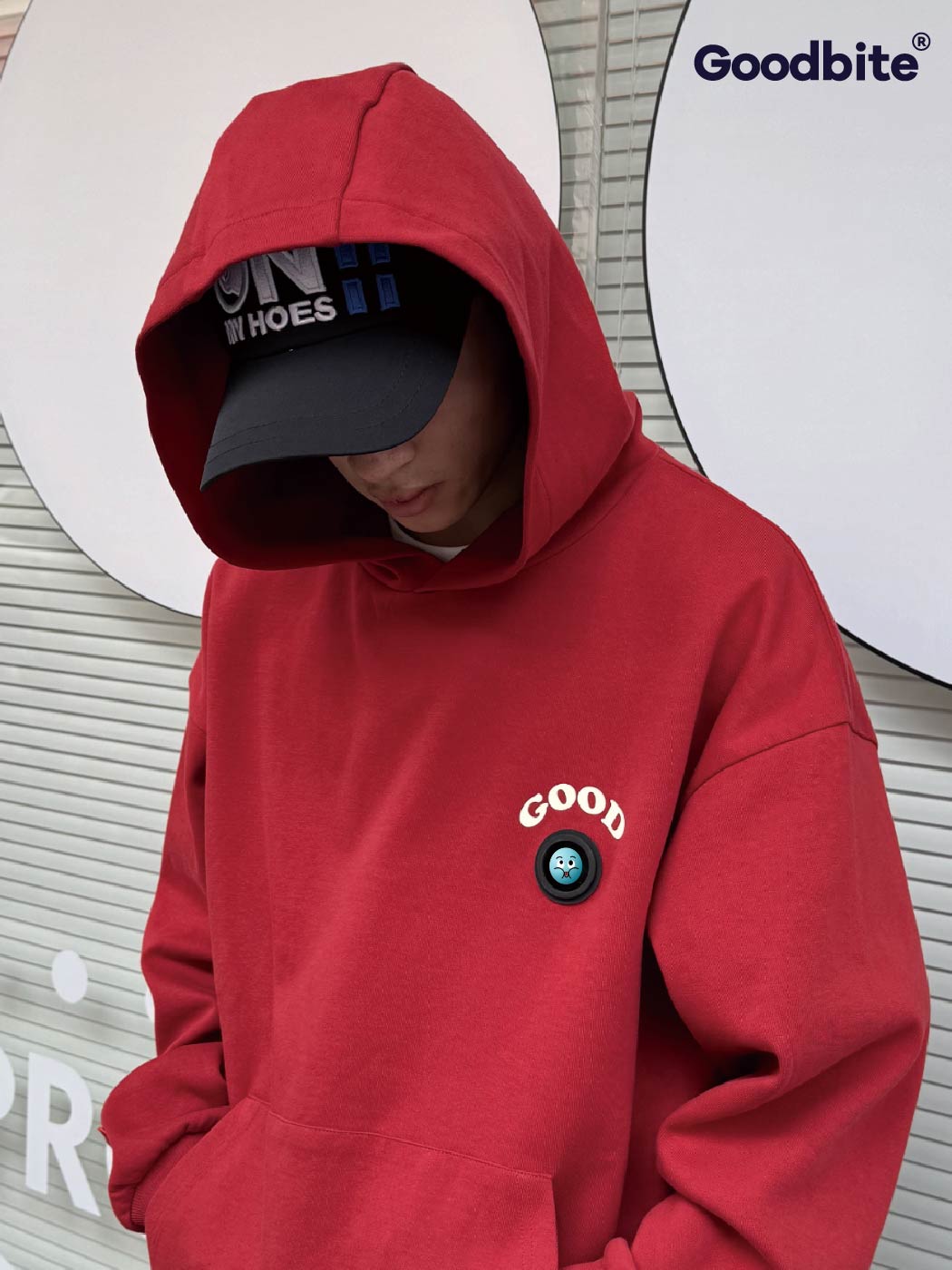 Goodbite表情可动男女套头连帽百搭时尚显示屏情绪卫衣
