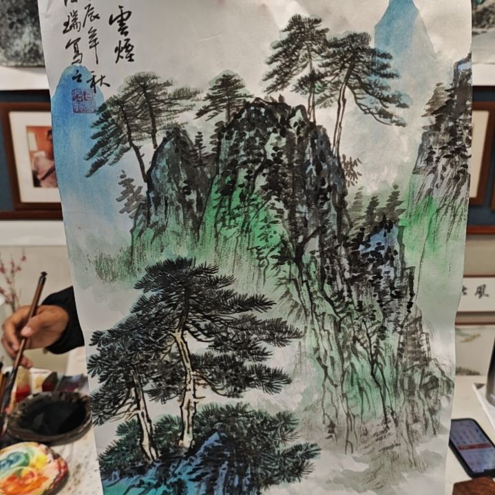 国画贾海瑞老师现场定制