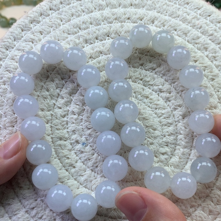 .***哥翡翠未镶嵌手串天然翡翠手串2条