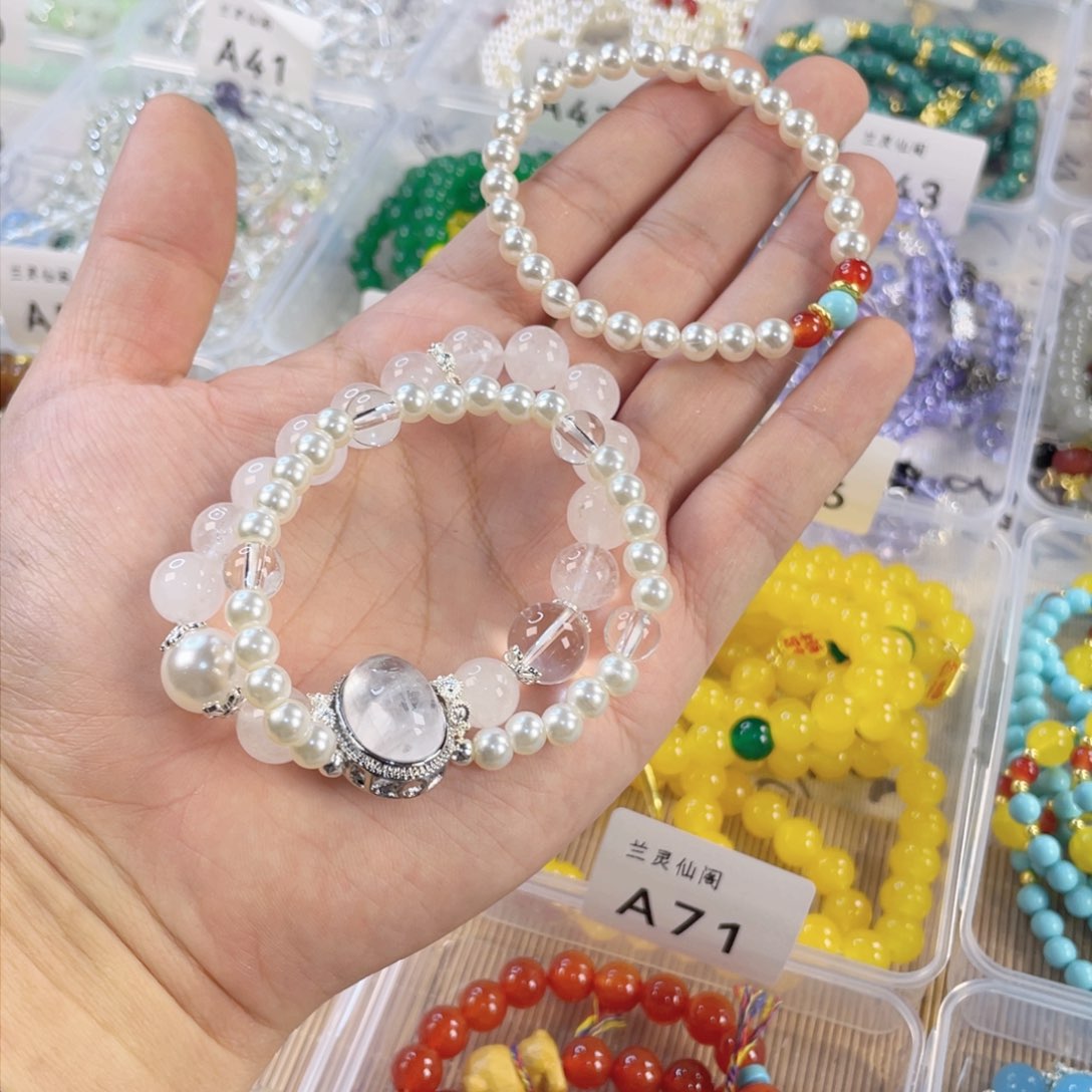 蛇纹石玉手饰银S925镀金镶嵌